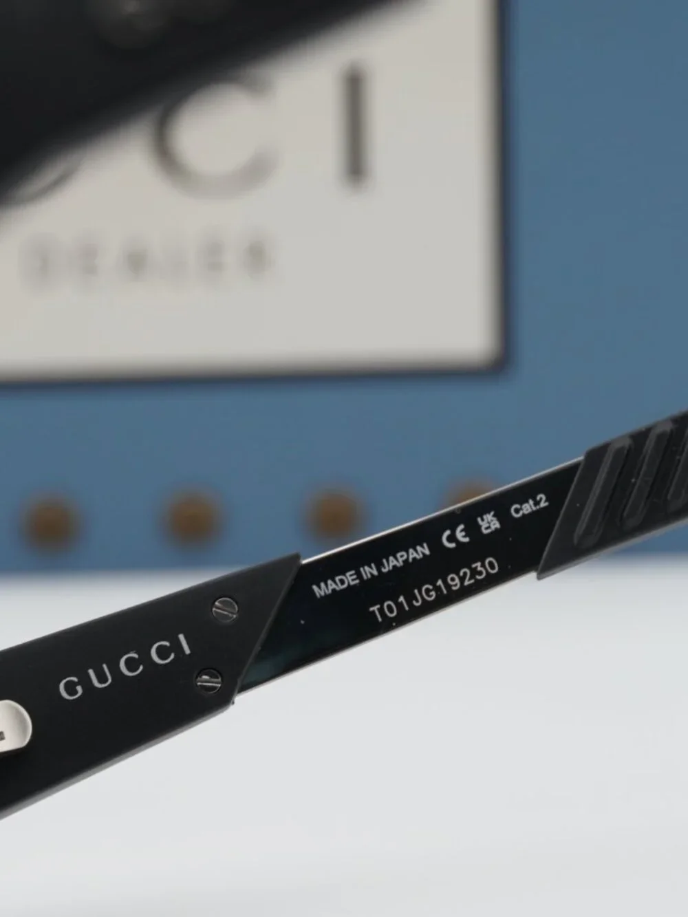 Gucci GG2017S 001 Sunglasses Black Shield Frame, Yellow Mirror Lenses